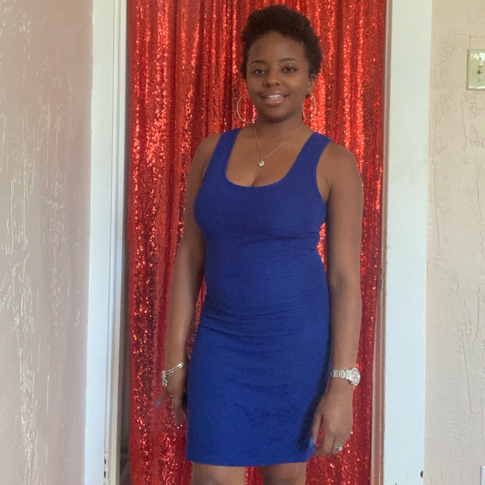 Blue tank dress